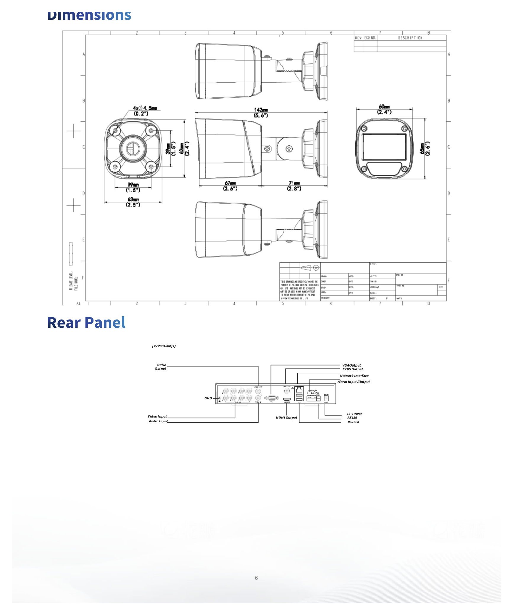 KIT-XVR301-08Q3-8-UAC-B115-F28 外形尺寸圖 142mm*63mm*65mm (L*W*H)｜重量 135g(0.30lb)｜Unit: mm