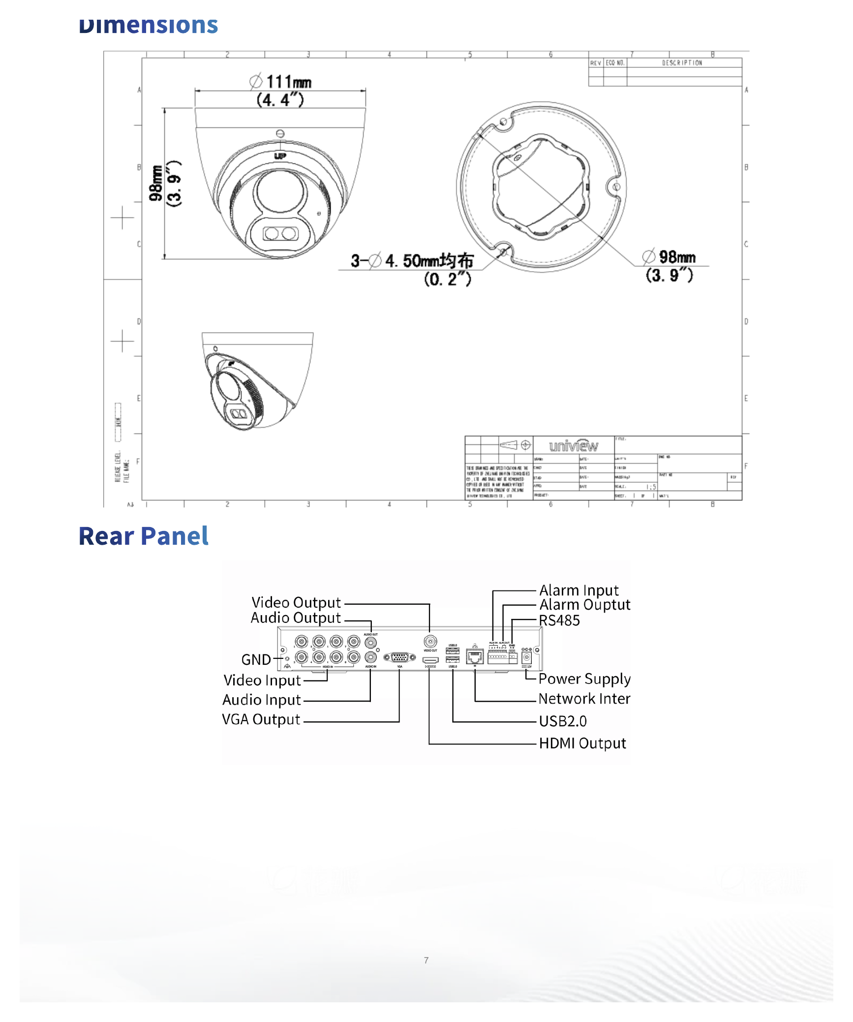 KIT-XVR301-08U3-8-UAC-T128-ADF28MS 外形尺寸圖 Φ111mm*98mm (diameter*height)｜重量 417g(0.92lb) 11 Languages: English, German, Spanish (Latin America), French, Italian, J