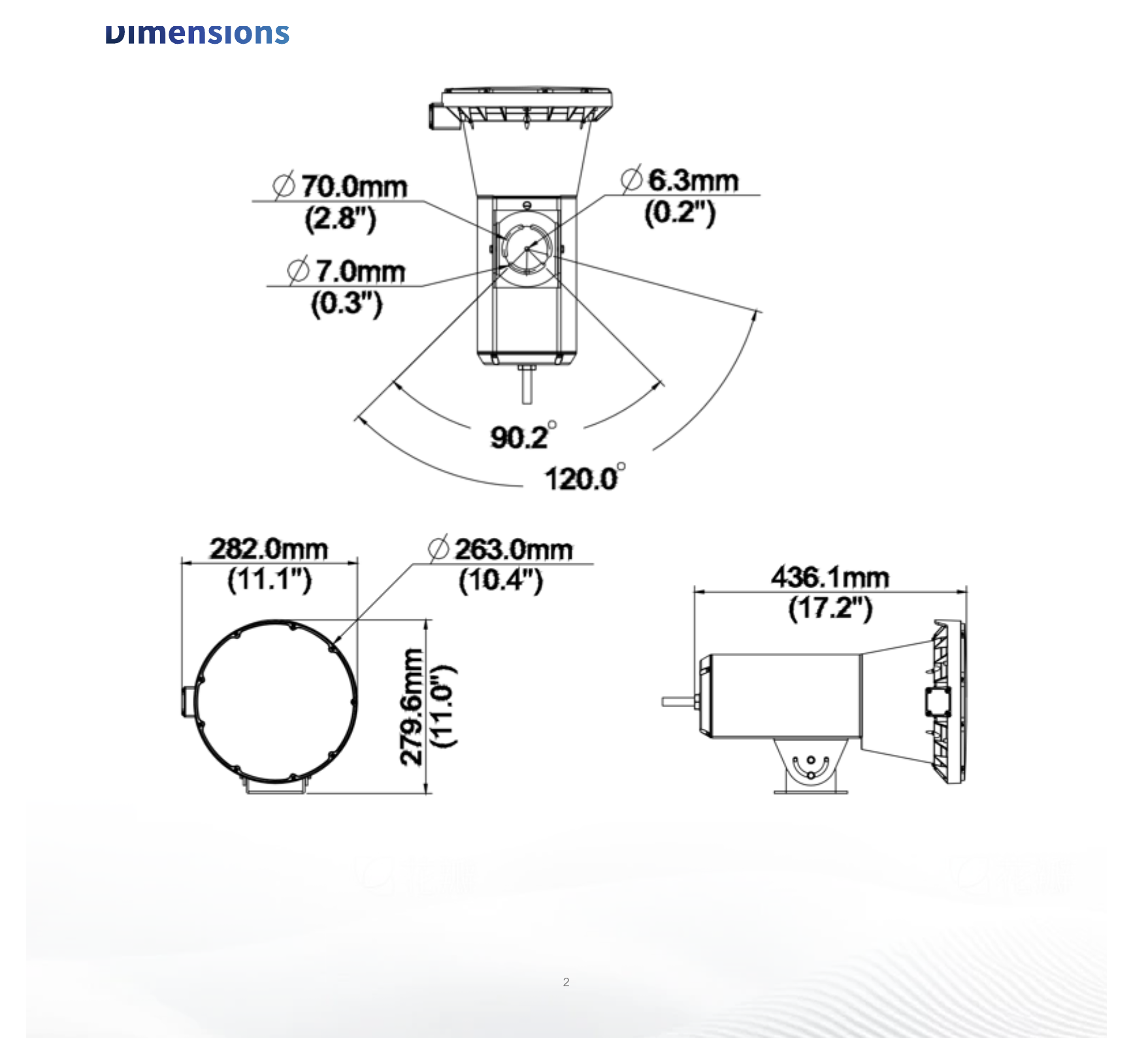 LAMP-H25-B-OS 外形尺寸圖 詳見圖示｜Unit: mm