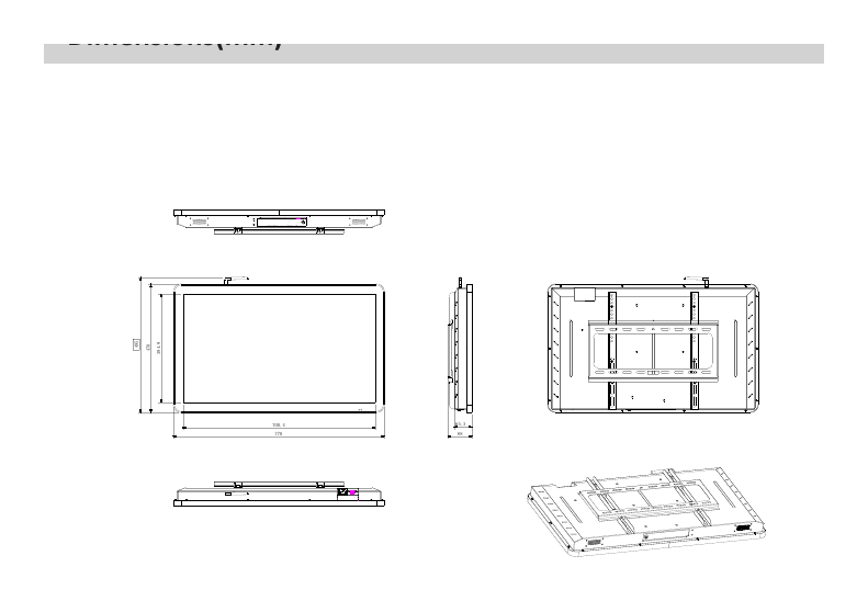 LDH32-SAI200 外形尺寸圖 770.0×495.0×88.0mm (30.3"×19.5"×3.5")|Unit: mm