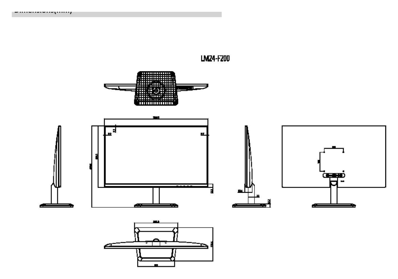 LM24-F200 外形尺寸圖 詳見圖示｜Unit: mm