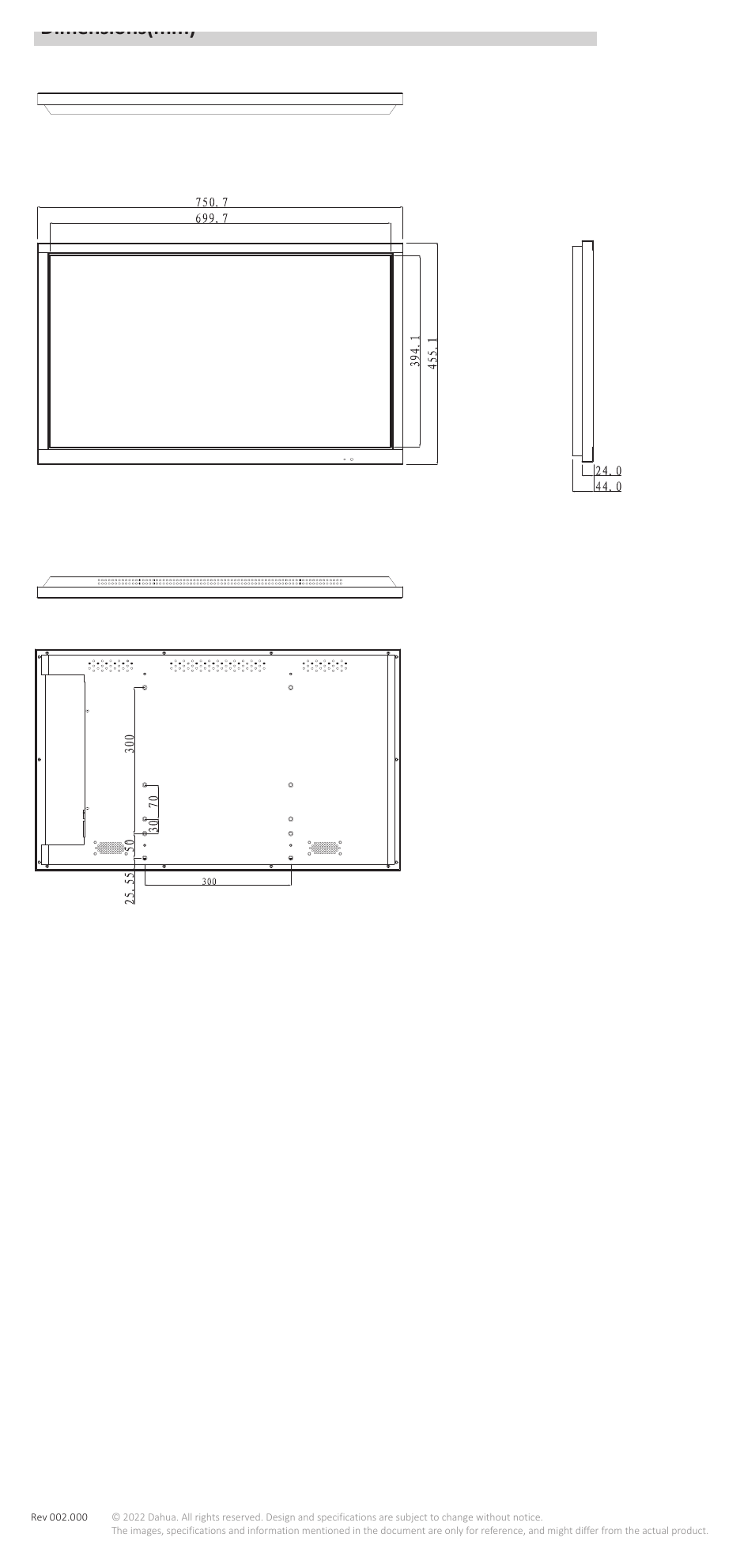 LM32-S200 外形尺寸圖 詳見圖示｜Unit: mm