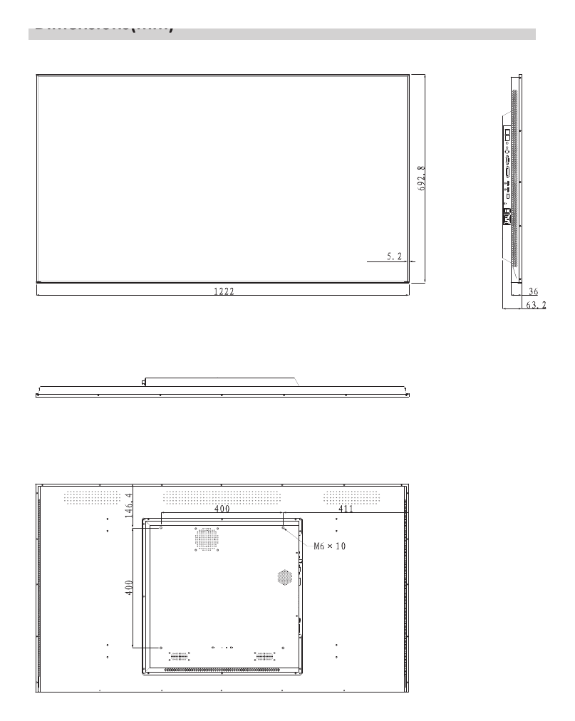 LM55-S401 外形尺寸圖 詳見圖示｜Unit: mm