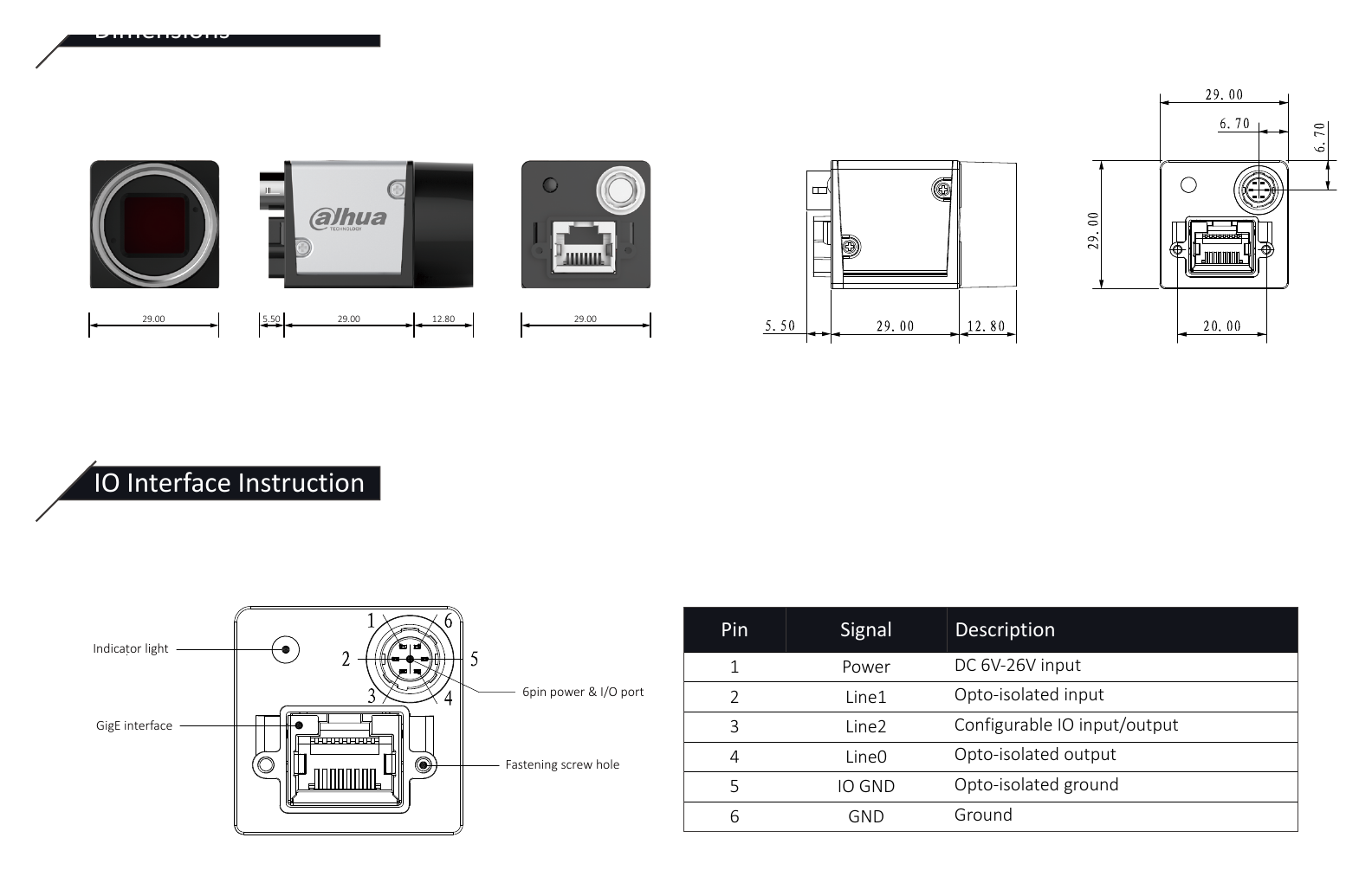 MV-A3504MCG100E 外形尺寸圖 29mmx29mmx29mm( not including lens mount and rear case connector)｜重量 60g｜Unit: mm