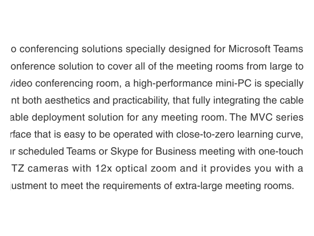 MVC940 超大型會議室 Teams Rooms 視像會議系統 產品圖片