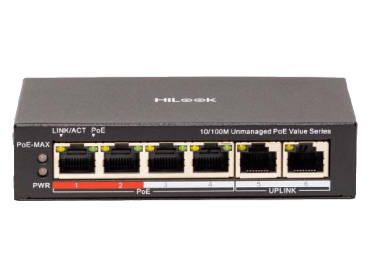 NS-0106P-45(B) Hikvision 4 Port Fast Ethernet Unmanaged PoE Switch 產品圖片