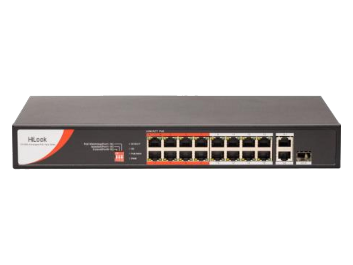 NS-0318P-130(C) Hikvision 16 Port Fast Ethernet Unmanaged PoE Switch 產品圖片