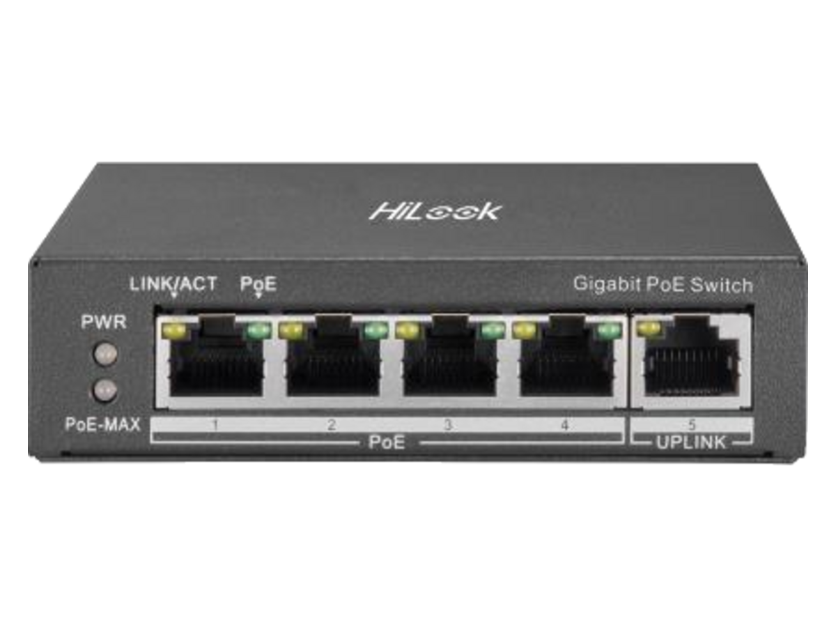 NS-0505P-35 HiLook 4埠Gigabit PoE交換機 產品圖片