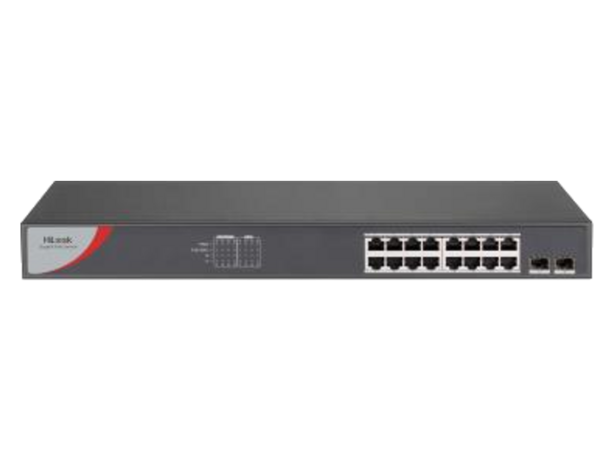 NS-0518P-125 HiLook 16埠Gigabit PoE交換機（含光纖埠） 產品圖片