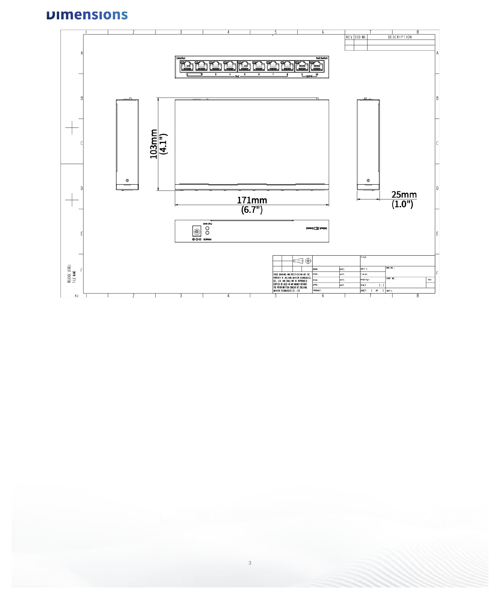 NSW2020-10T-POE-IN 外形尺寸圖 詳見圖示｜Unit: mm