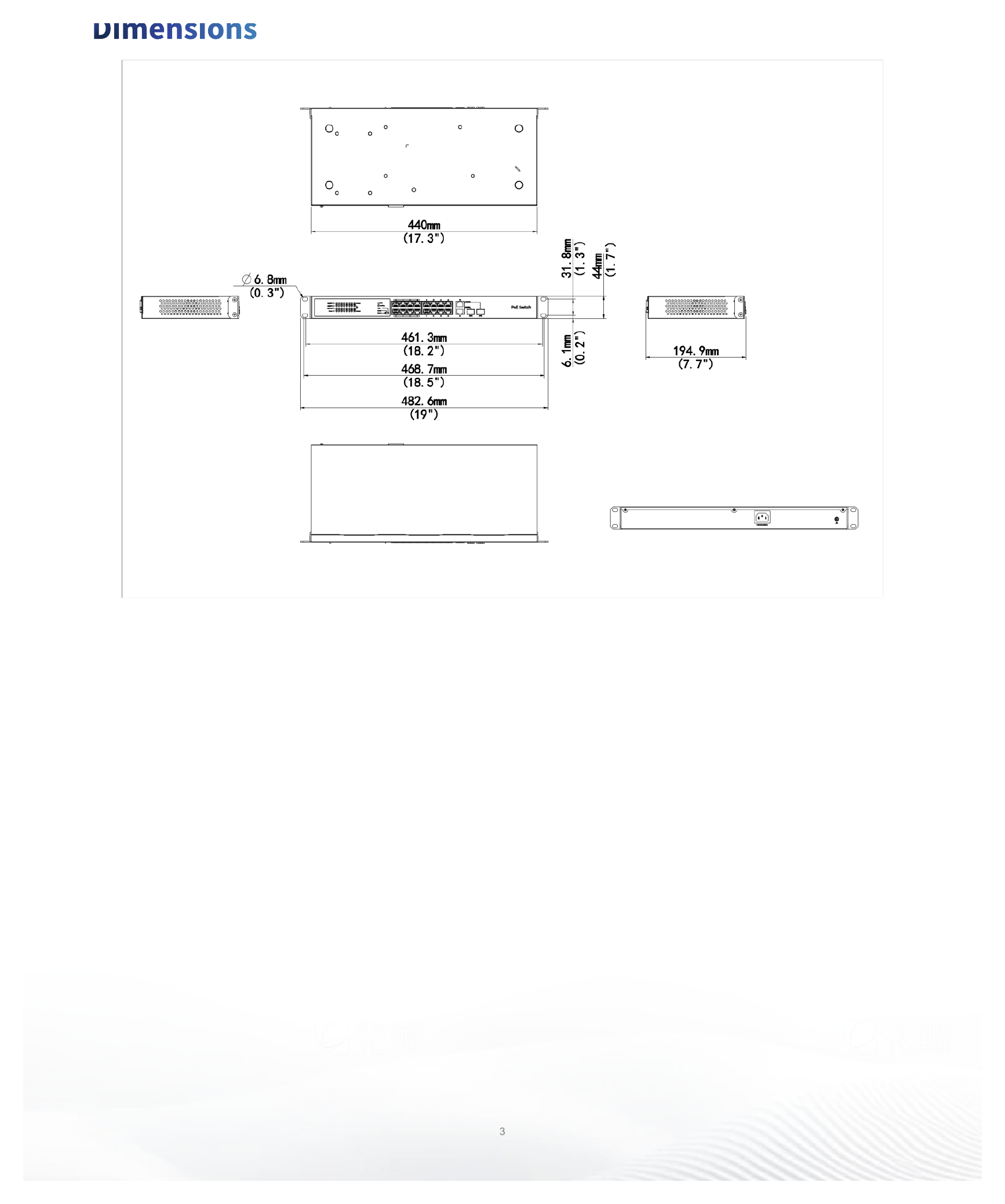 NSW2020-16T2GC-LPOE-IN 外形尺寸圖 詳見圖示｜Unit: mm
