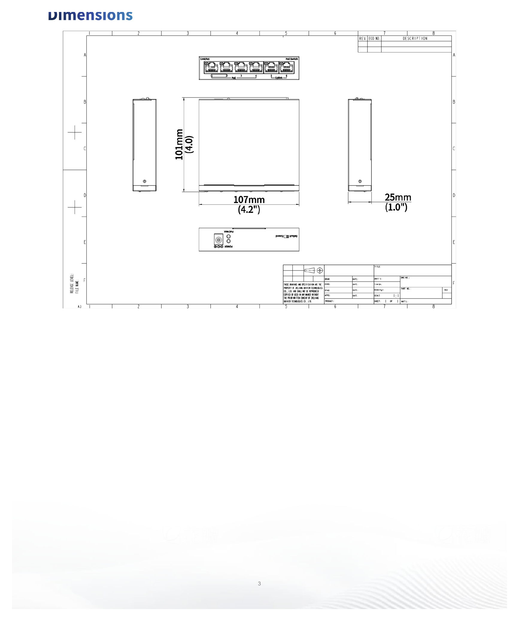 NSW2020-6T-POE-IN 外形尺寸圖 詳見圖示｜Unit: mm