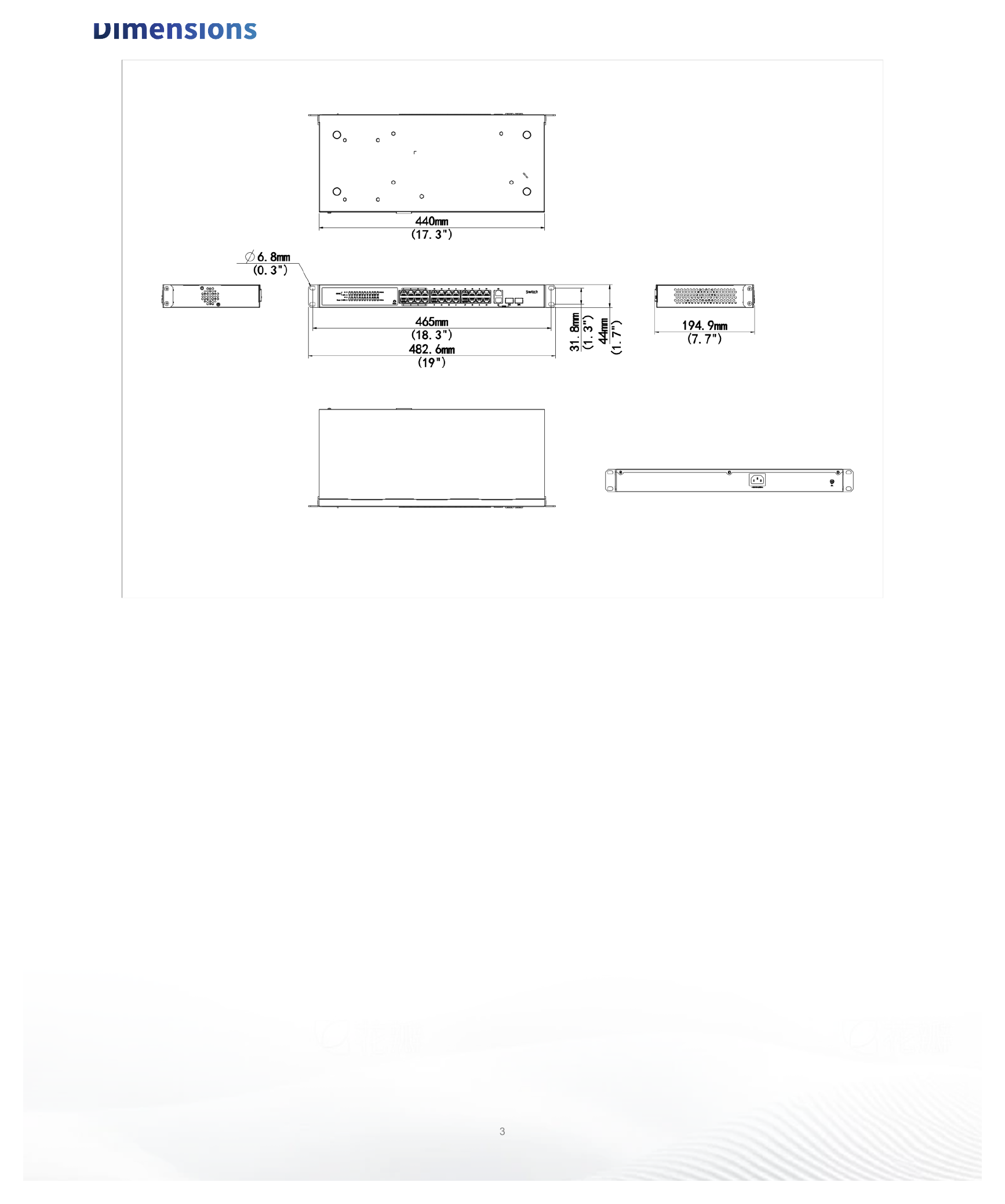 NSW2100-25GT1GP1GC-IN 外形尺寸圖 詳見圖示｜Unit: mm