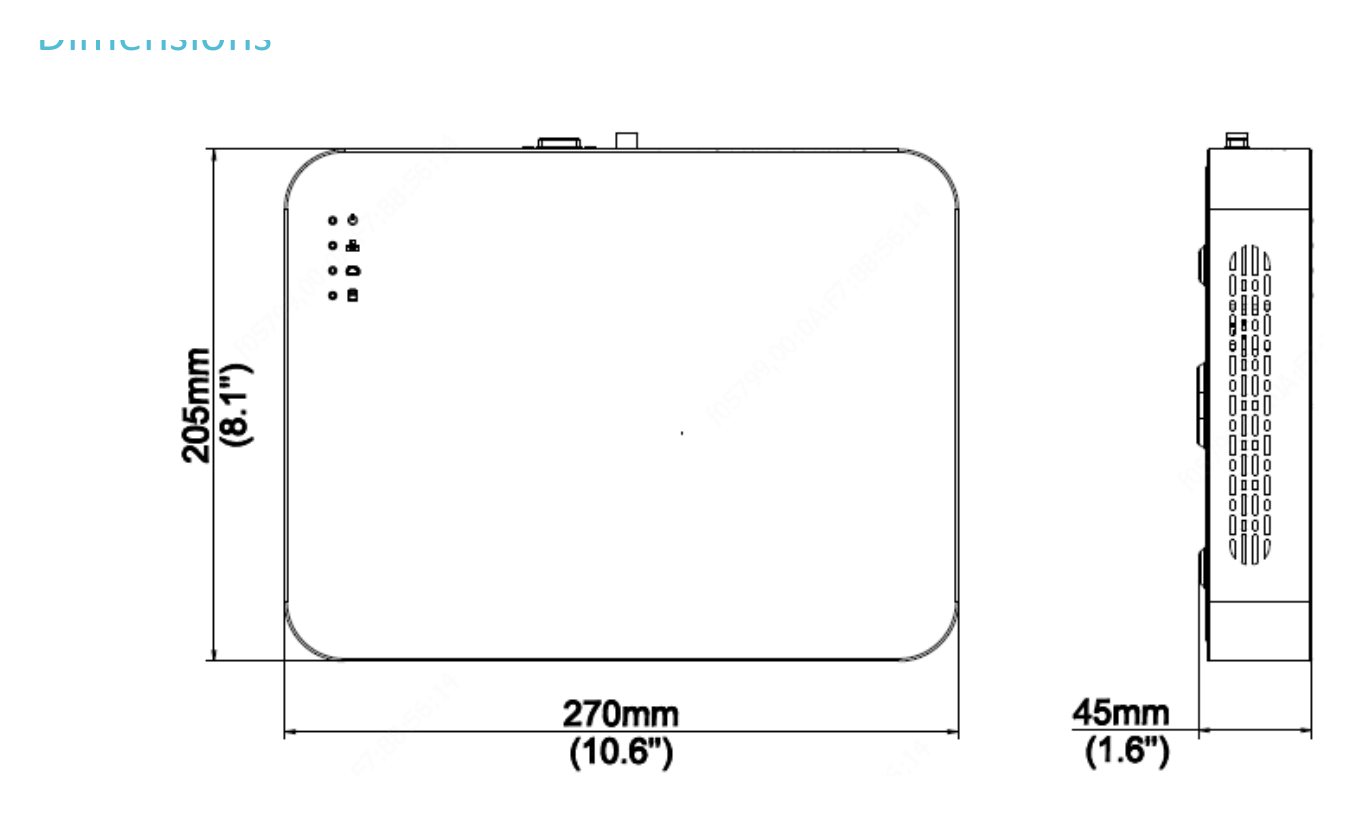 NVR-108LS-P8 外形尺寸圖 詳見圖示｜Unit: mm