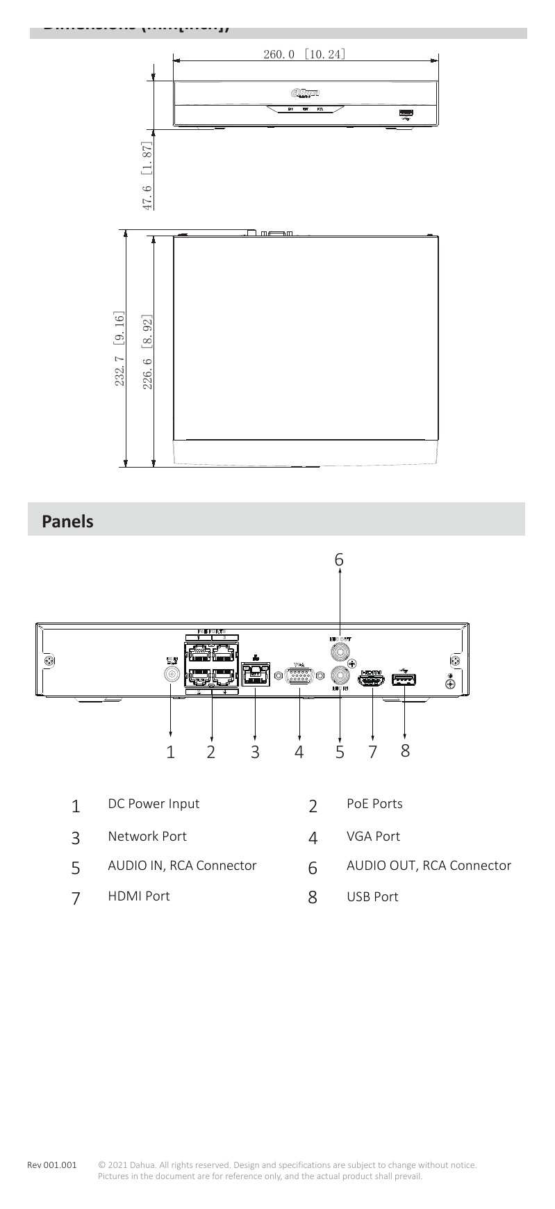 NVR2104HS-P-I 外形尺寸圖 詳見圖示｜Unit: mm