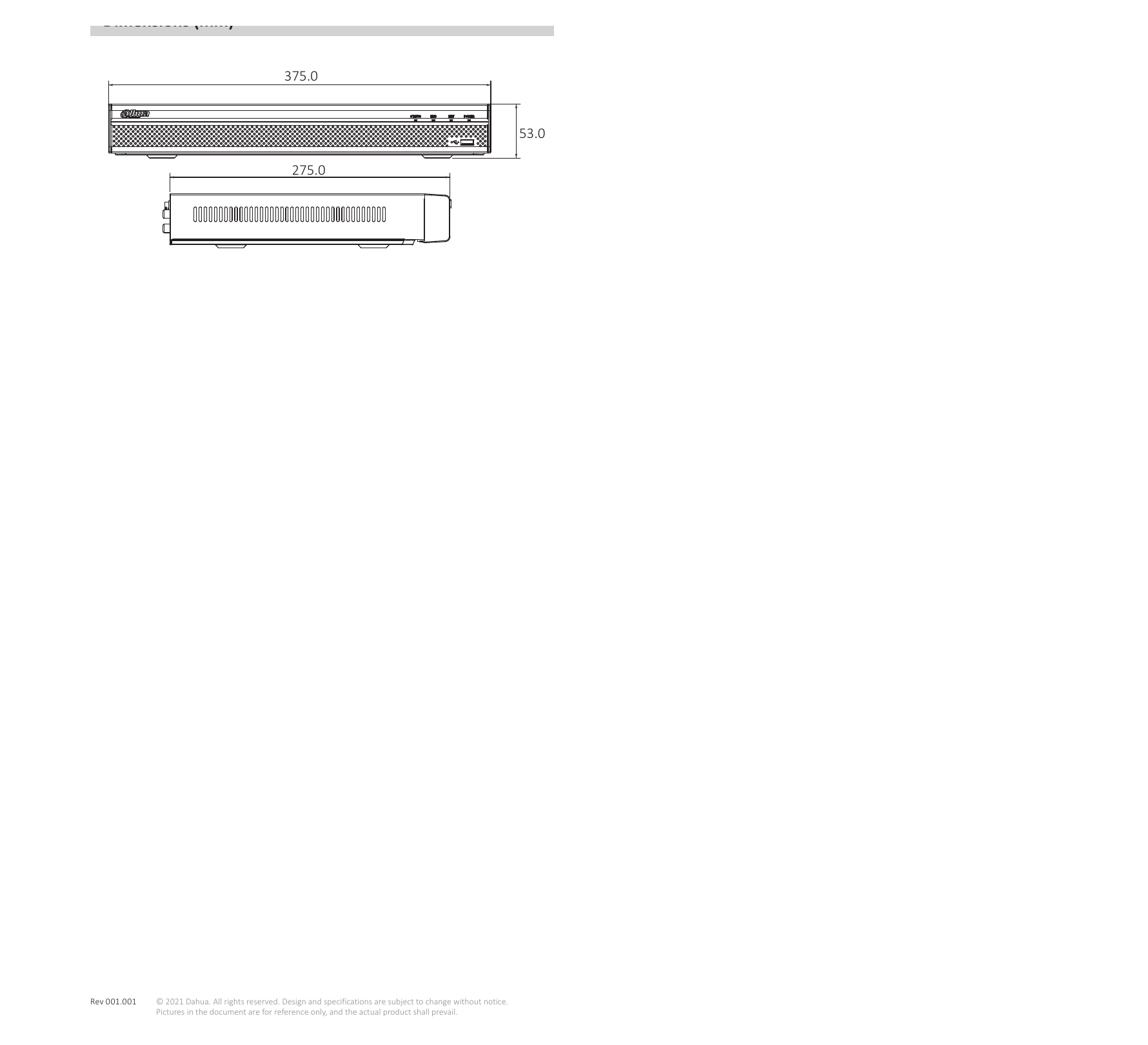 NVR2204-2208-4KS2 外形尺寸圖 詳見圖示｜Unit: mm