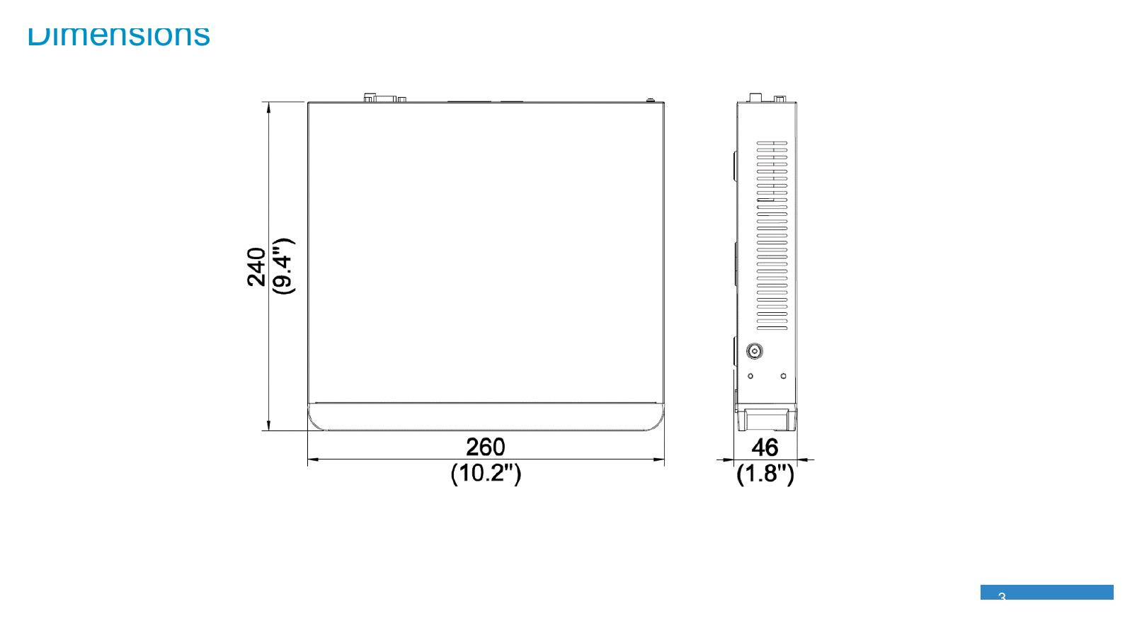 NVR301-08S3-P8 外形尺寸圖 Description｜Unit: mm