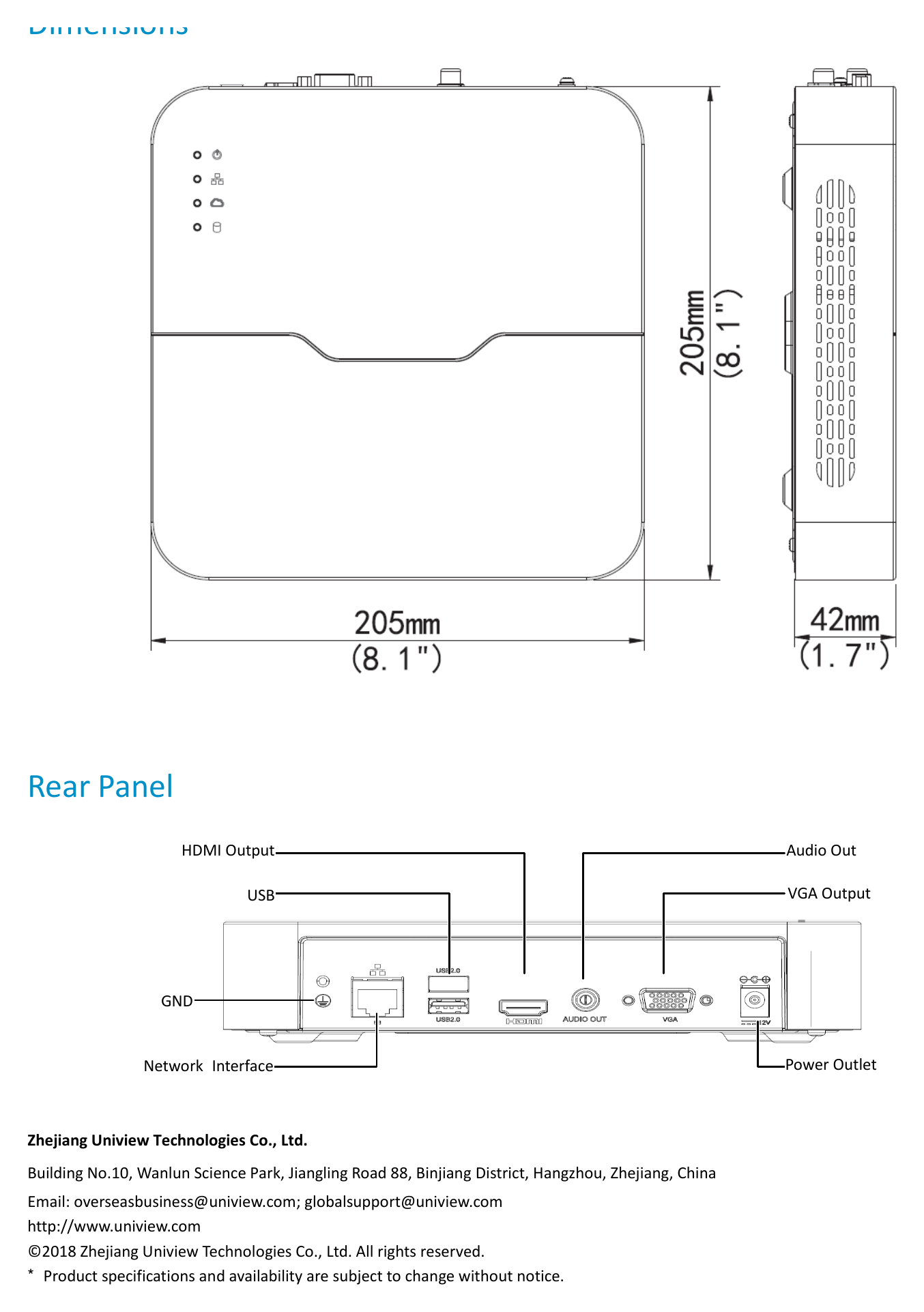 NVR301-LB-SERIES-V1.02 外形尺寸圖 詳見圖示｜Unit: mm
