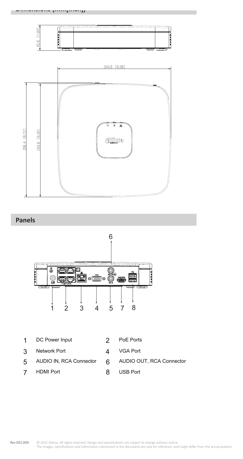 NVR4104-P-4KS2-L 外形尺寸圖 詳見圖示｜Unit: mm
