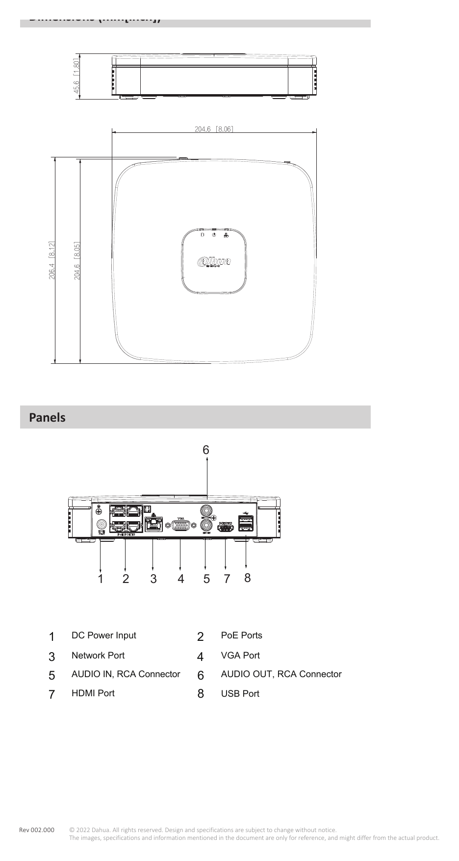 NVR4108-P-4KS2-L 外形尺寸圖 詳見圖示｜Unit: mm