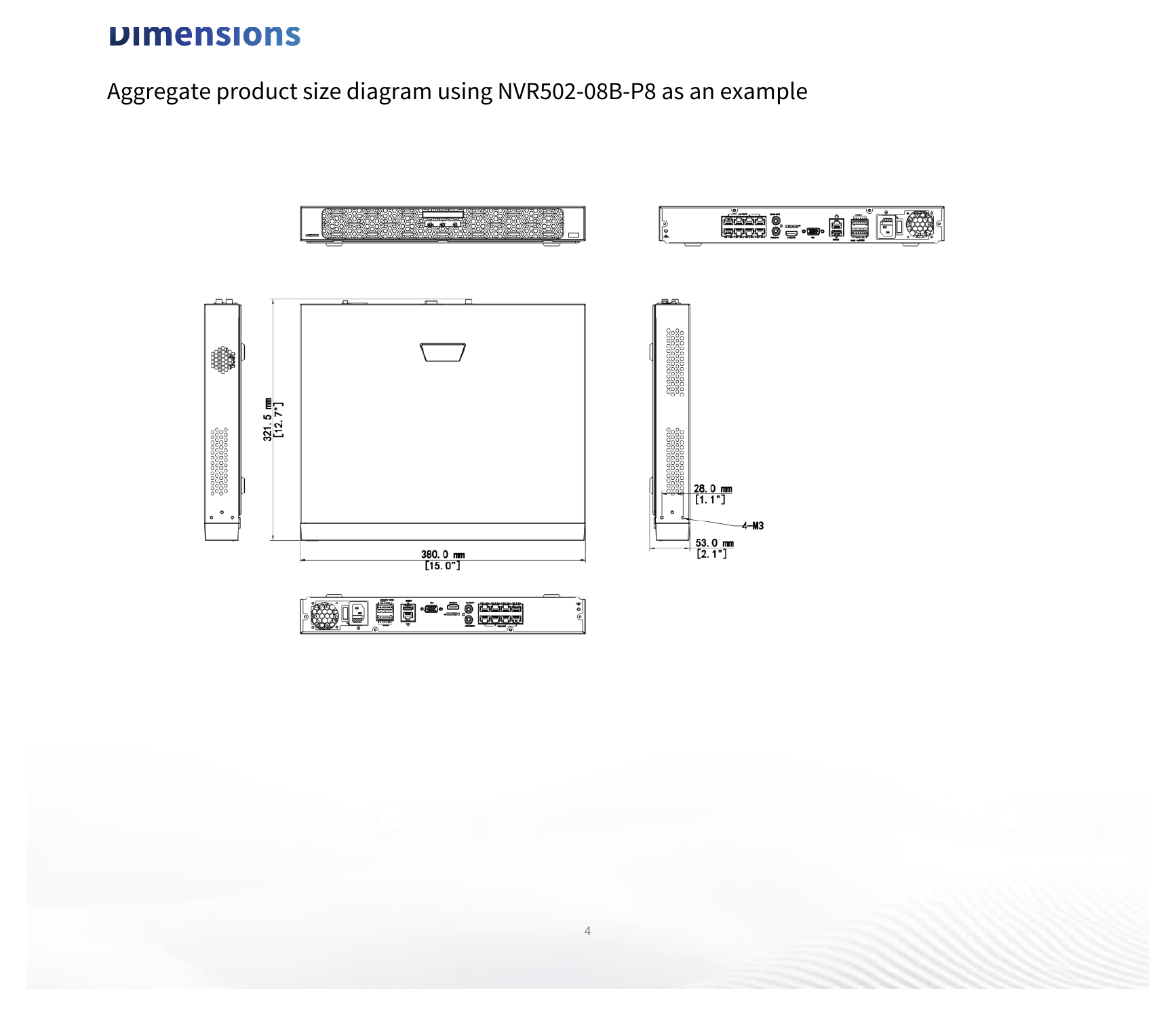 NVR502-08B-P8 外形尺寸圖 詳見圖示｜Unit: mm