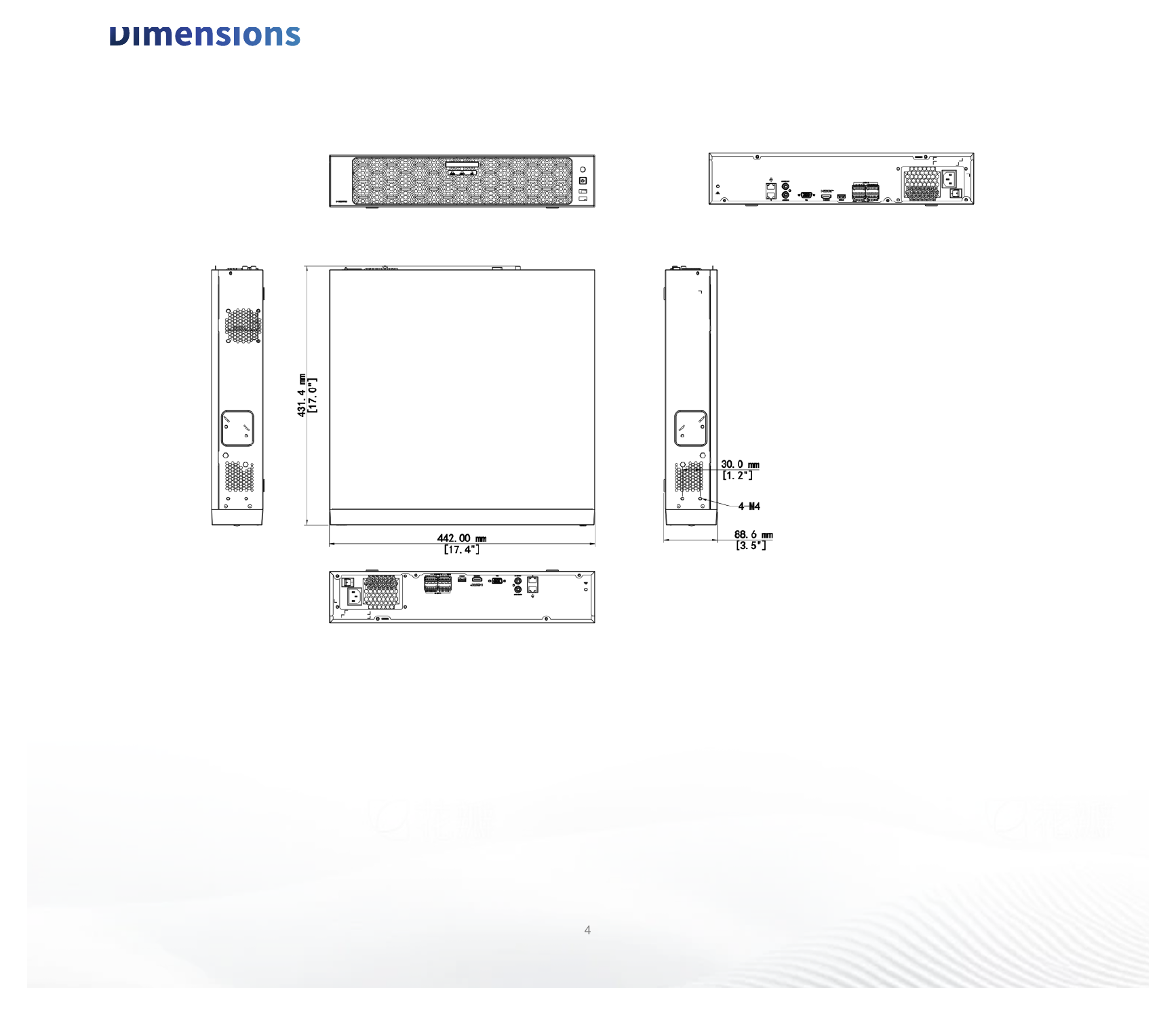 NVR508-16B 外形尺寸圖 詳見圖示｜Unit: mm