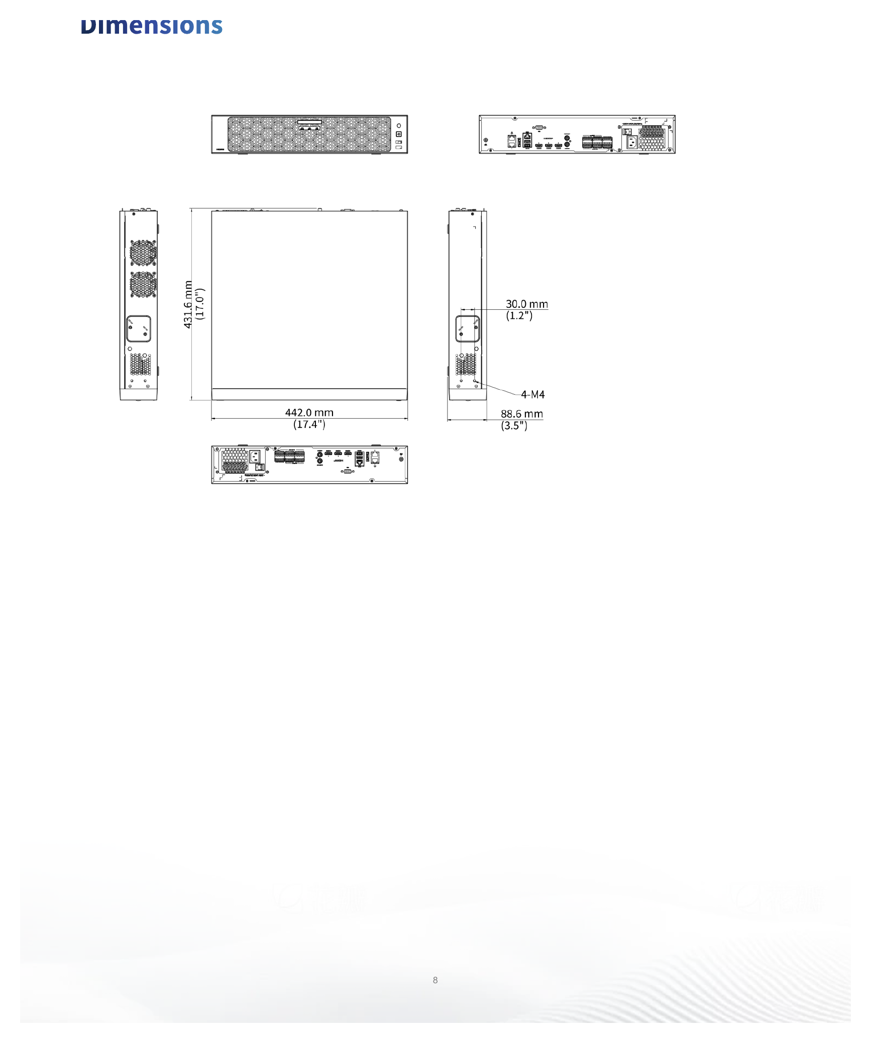 NVR808-32-IX-G 外形尺寸圖 詳見圖示｜Unit: mm