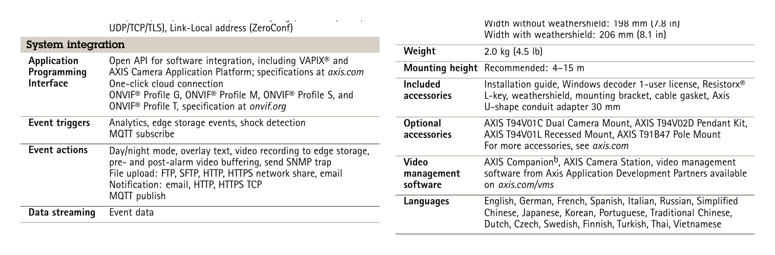 P3807-PVE 外形尺寸圖 Height: 166 mm (6.54 in) SSH, LLDP, CDP, MQTT v3.1.1, Secure syslog (RFC 3164/5424, UDP/TCP/TLS), Link-Local address (Ze