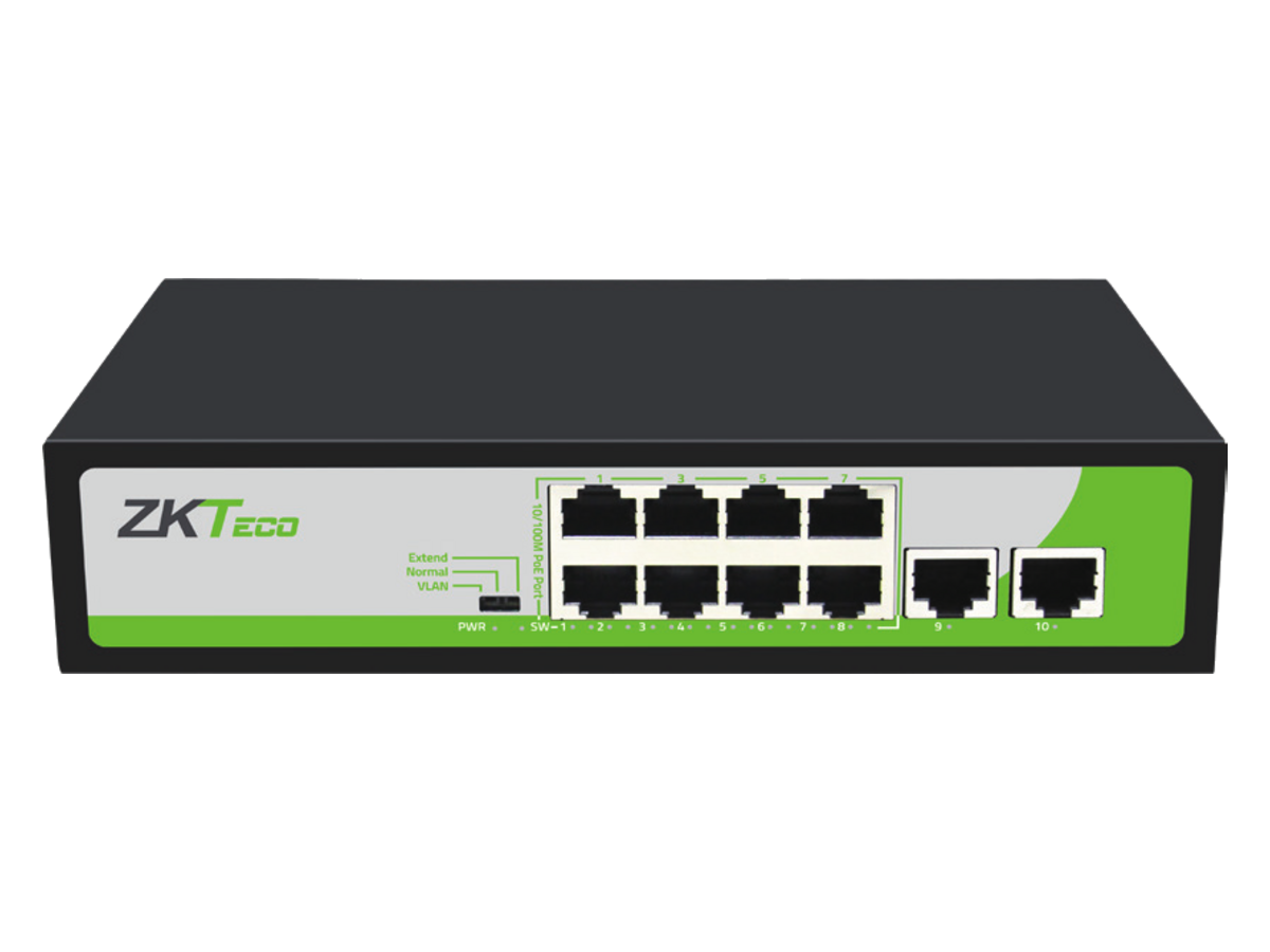 PE082-120-C ZKTeco 8 Ports 10/100Mbps PoE Switch 產品圖片