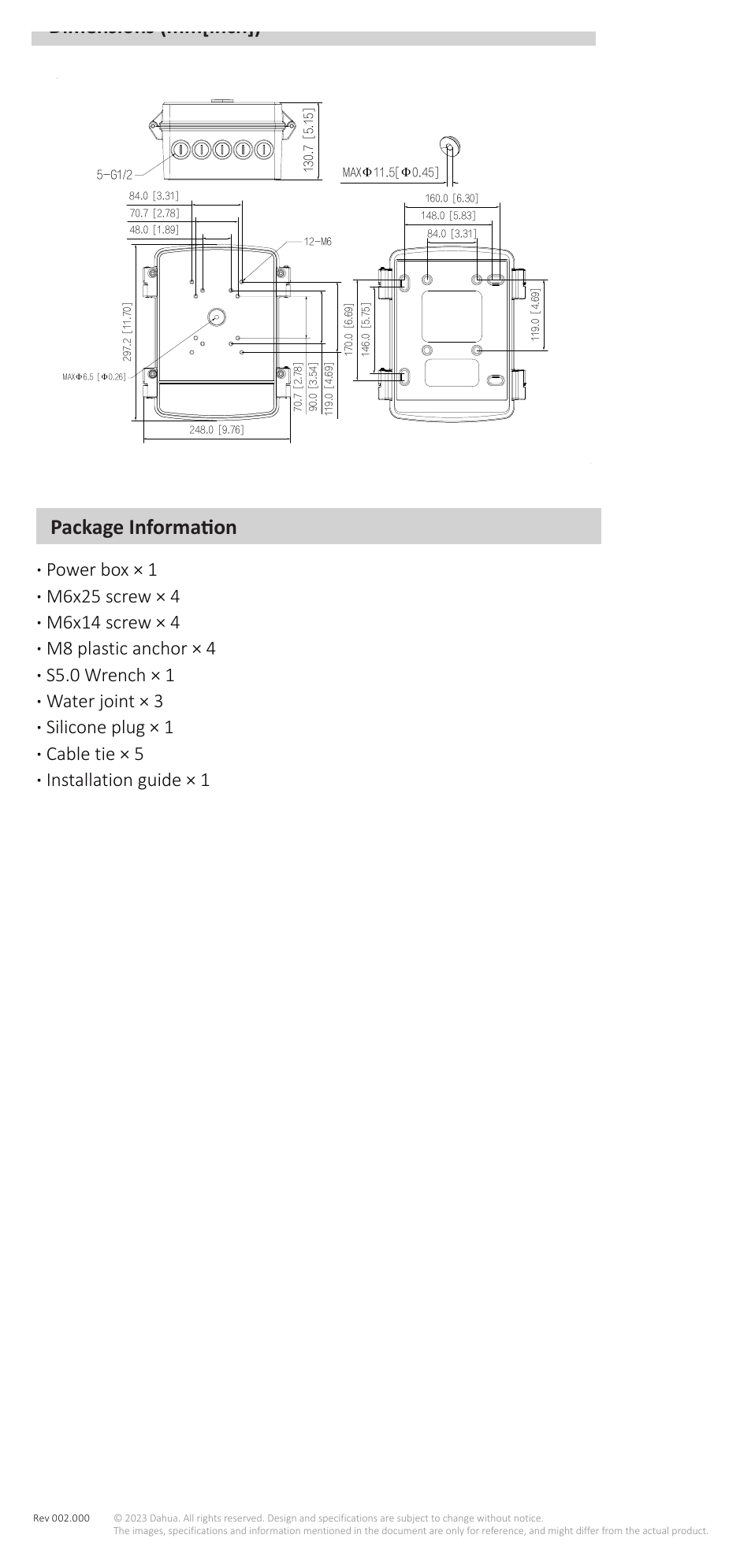 PFA6400S 外形尺寸圖 詳見圖示｜Unit: mm