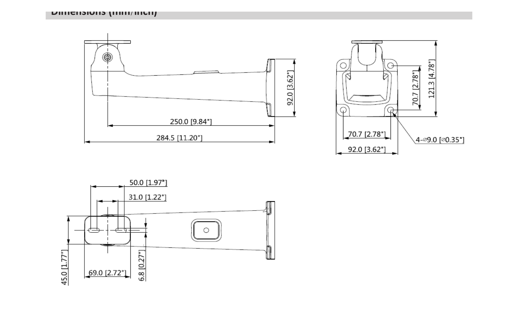 PFB605W 外形尺寸圖 詳見圖示｜Unit: mm