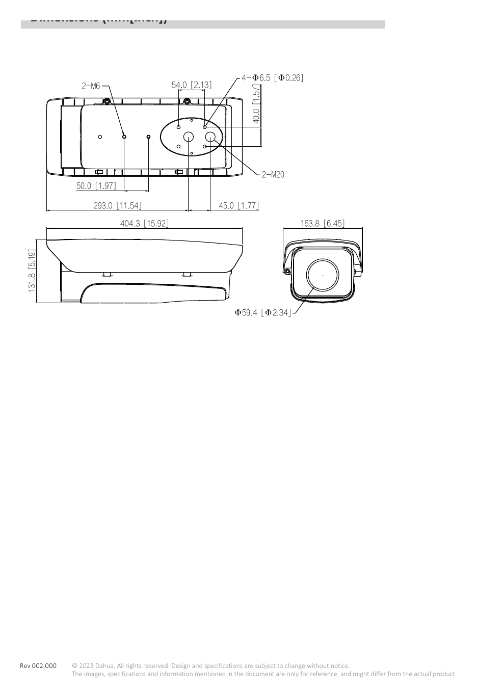 PFH610A-IR-POE 外形尺寸圖 詳見圖示｜Unit: mm