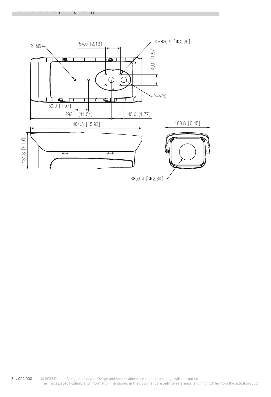 PFH610V-IR-POE 外形尺寸圖 詳見圖示｜Unit: mm