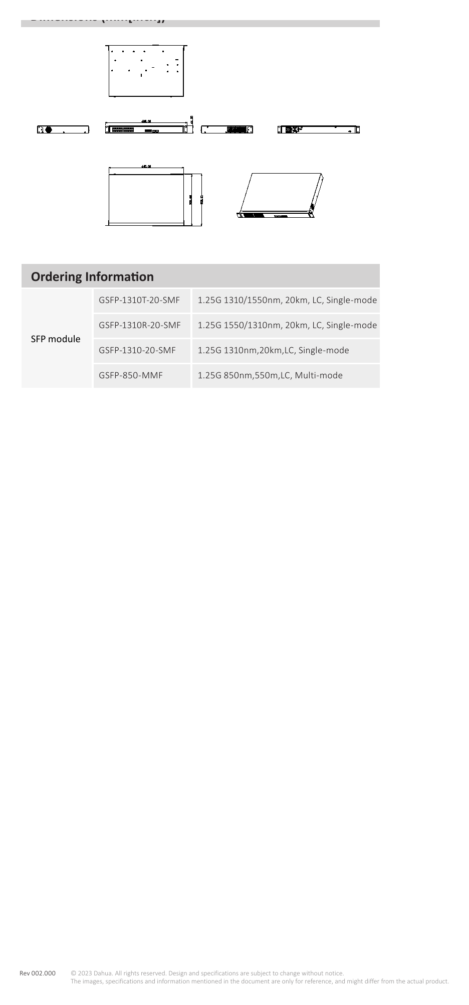PFS3220-16GT-240 外形尺寸圖 440 mm × 300 mm × 44 mm (17.32" × 11.81" × 1.73") IEEE802.3, IEEE802.3u, IEEE802.3x, IEEE802.3ab, Standards Compliance｜U