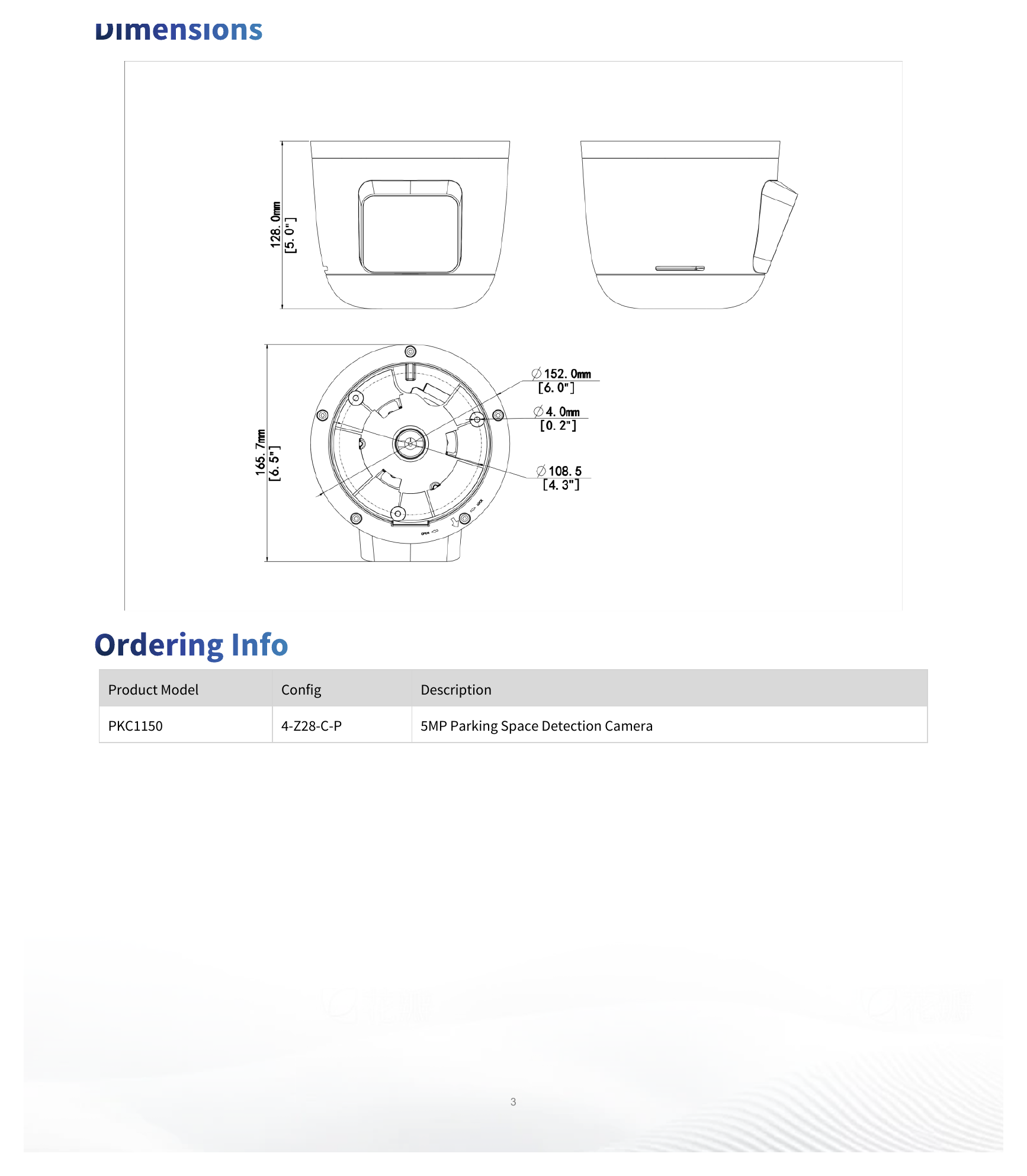 PKC1150-4-Z28-C-P 外形尺寸圖 詳見圖示｜Unit: mm