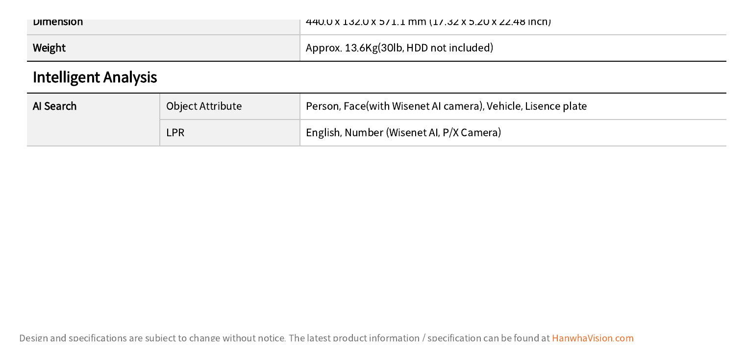 PRN-3200B4 外形尺寸圖 440.0 x 132.0 x 571.1 mm (17.32 x 5.20 x 22.48 inch)｜重量 Approx. 13.6Kg(30lb, HDD not included) Intelligent Analysis｜Unit