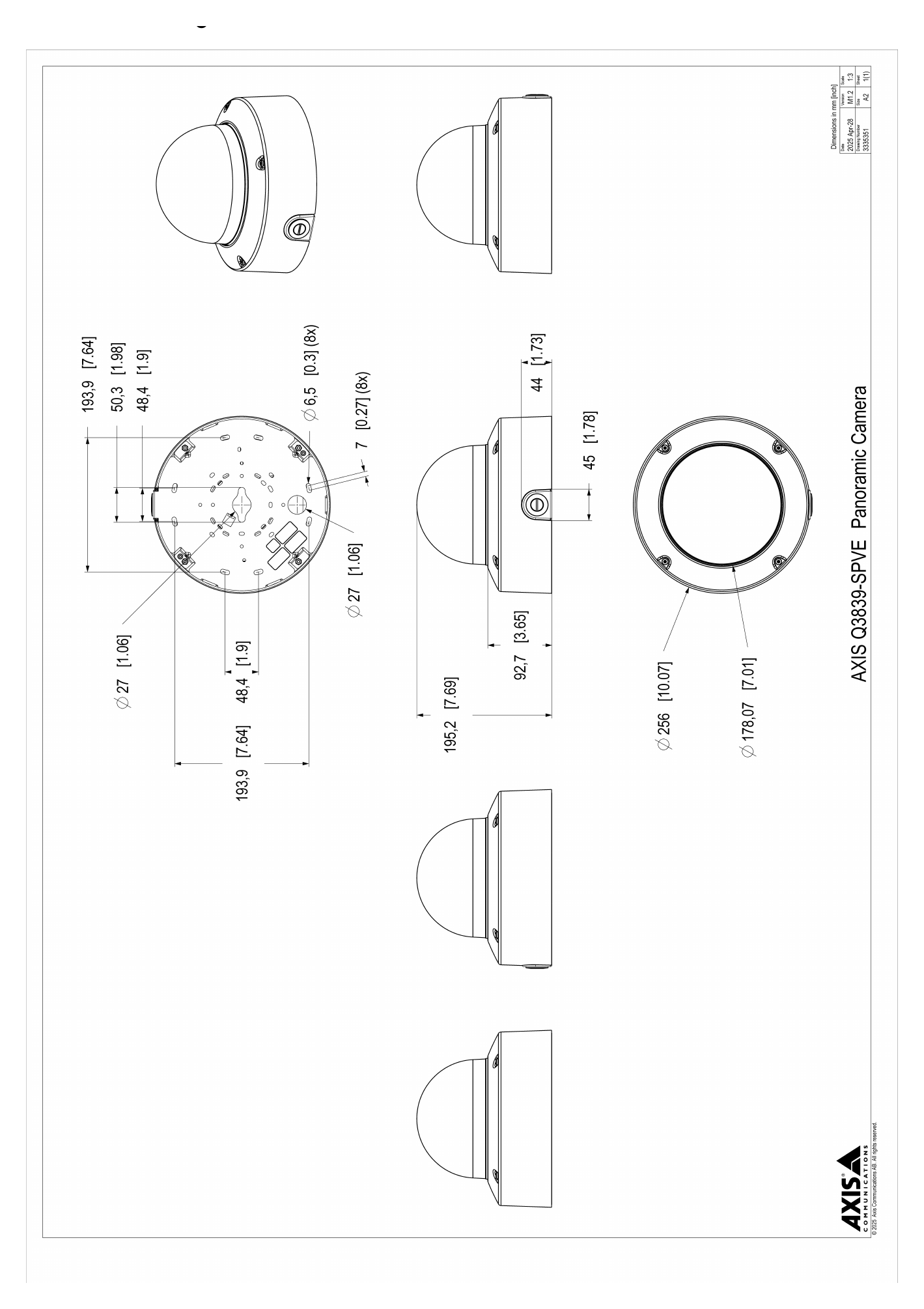 Q3839-SPVE 外形尺寸圖 Sustainability For the overall product dimensions, see the dimension drawing in this datasheet. Effective Projected Area