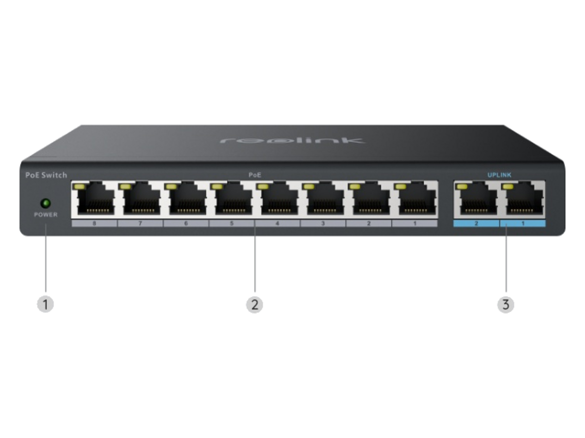 RLA-PS1-1741686125975-RLA-PS1 reolink Switch PoE a 10 porte con 8 產品圖片