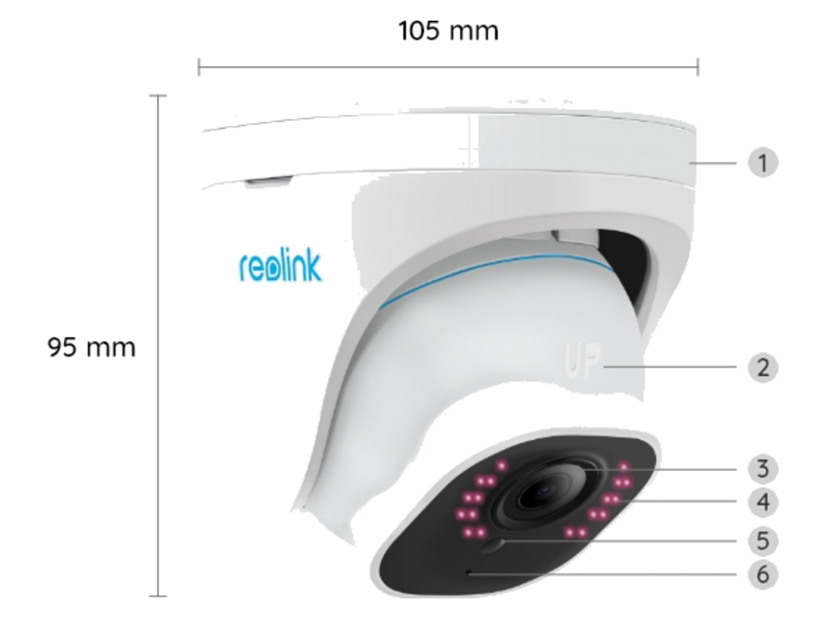 RLC-520A-1741688925861-RLC-520A reolink 5MP Super HD Dome PoE IP- 產品圖片