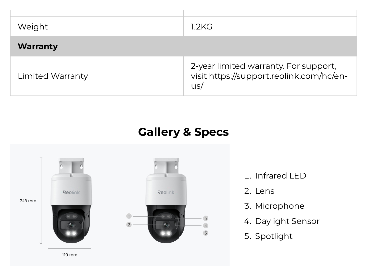 RLC-830A-1732719488863-RLC-830A 外形尺寸圖 228*110*147mm｜重量 1.2KG 2-year limited warranty. For support,｜Unit: mm