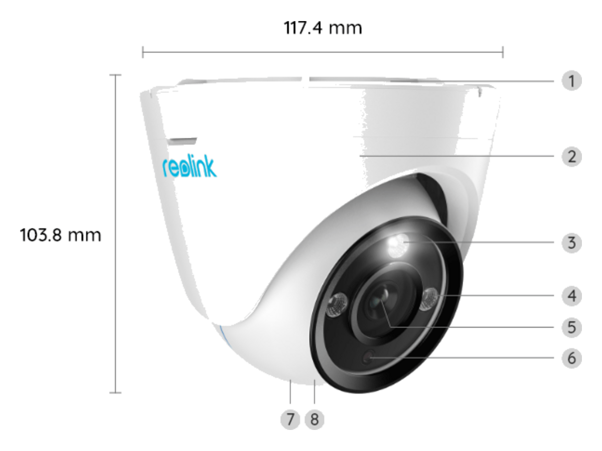 RLC-833A-1725958000187-RLC-833A reolink 4K 8MP PoE Security Camera 產品圖片