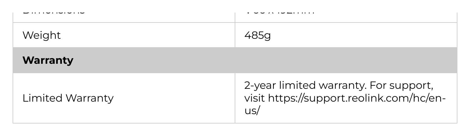 RLK8-810B4-A-1767809740334-RLK8-800B4 外形尺寸圖 Φ66 x 192mm｜重量 485g 2-year limited warranty. For support,｜Unit: mm