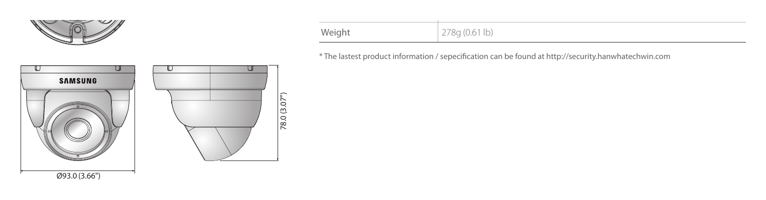 SCD-2021R 外形尺寸圖 Unit : mm (inch) Electrical｜重量 278g (0.61 lb) * The lastest product information / sepecification can be found at http://