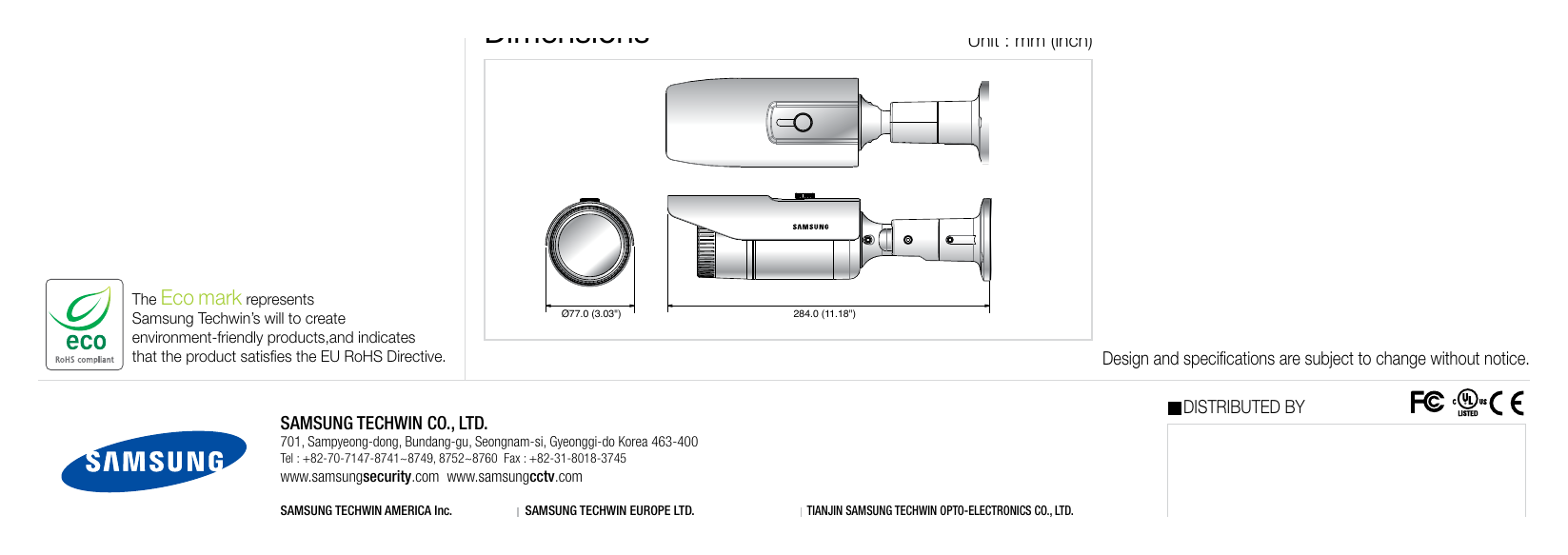 SCO-3080R-ENG-2P 外形尺寸圖 Unit : mm (inch)｜重量 1Kg (2.2lb)｜Unit: mm