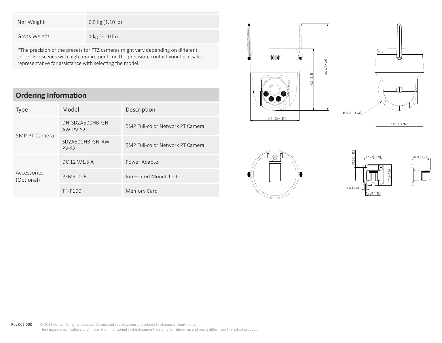 SD2A500HB-GN-AW-PV-S2-S0 外形尺寸圖 詳見圖示｜Unit: mm