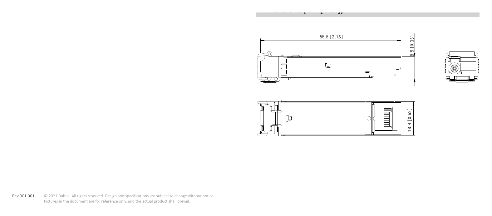 SFP-1310T-20-SMF 外形尺寸圖 詳見圖示｜Unit: mm