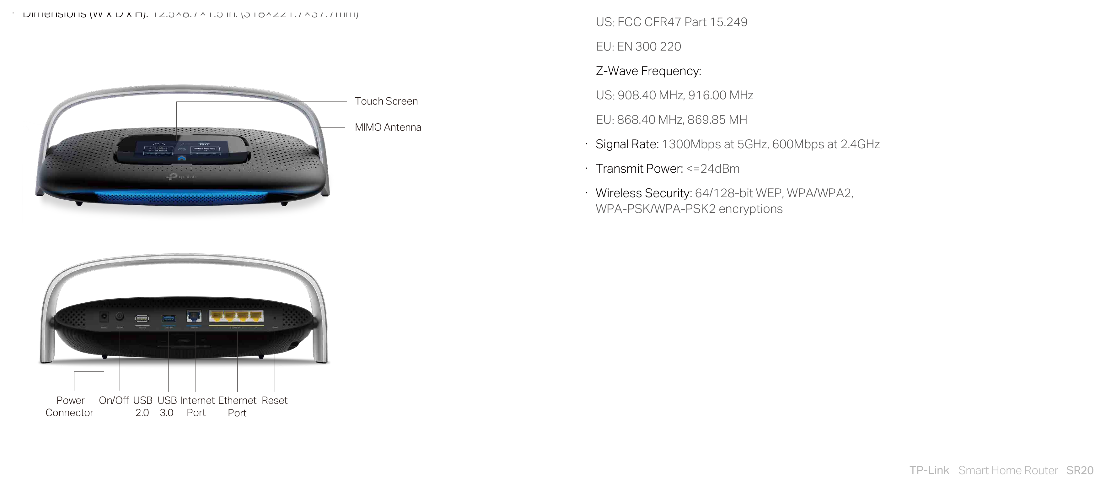 SR20(EU&US)-V1 外形尺寸圖 詳見圖示|Unit: mm