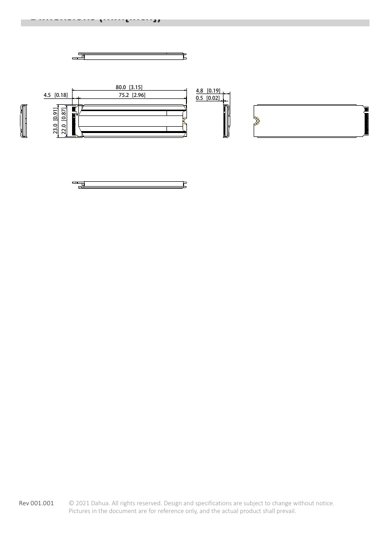 SSD-C900VN1TB 外形尺寸圖 詳見圖示|Unit: mm
