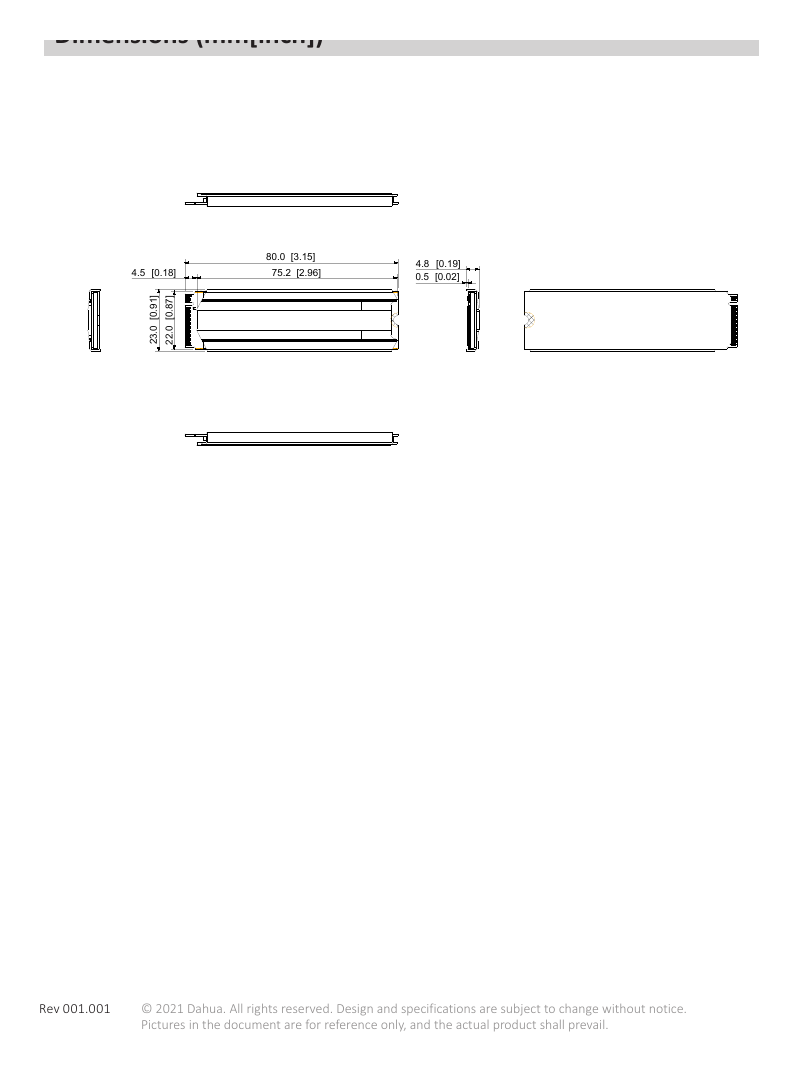 SSD-E900N128G 外形尺寸圖 詳見圖示｜Unit: mm