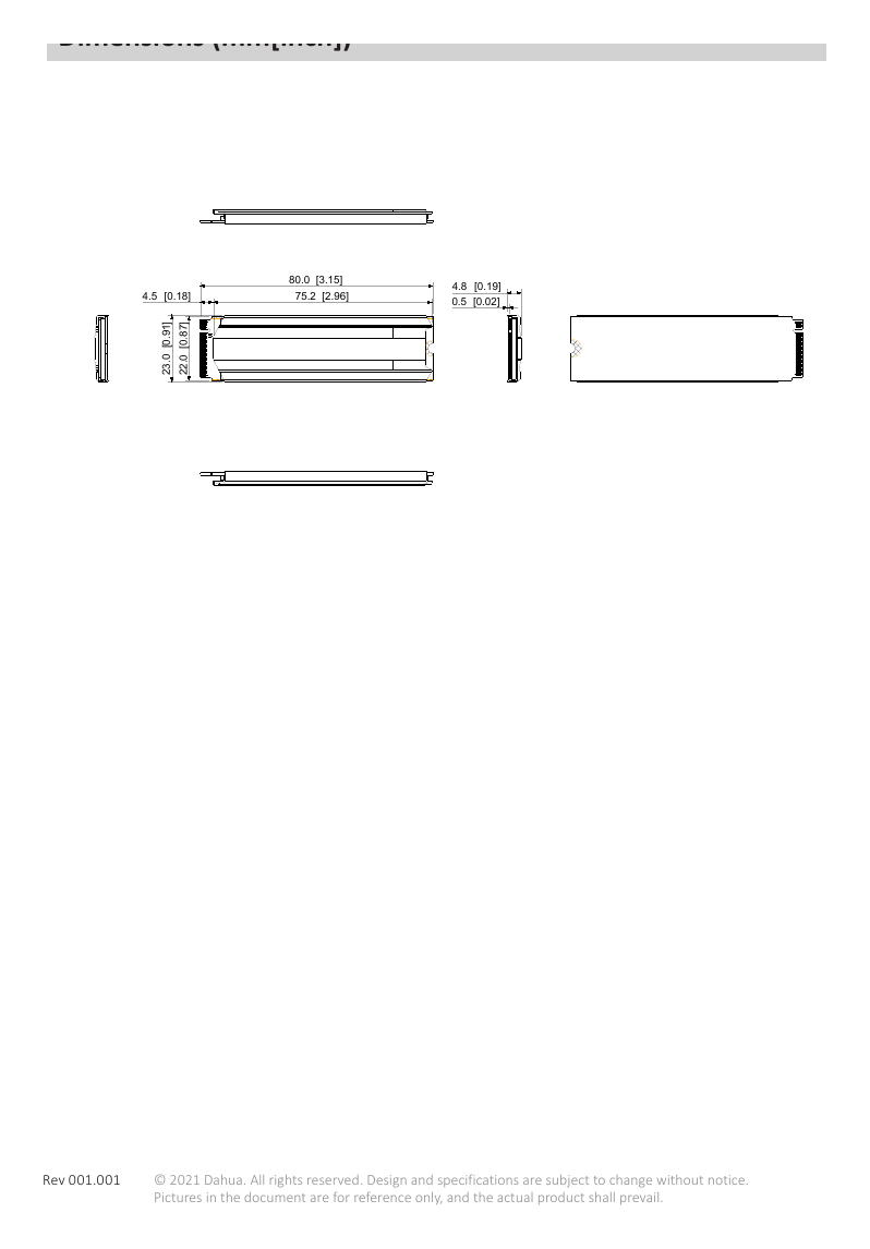 SSD-E900N256G 外形尺寸圖 詳見圖示｜Unit: mm